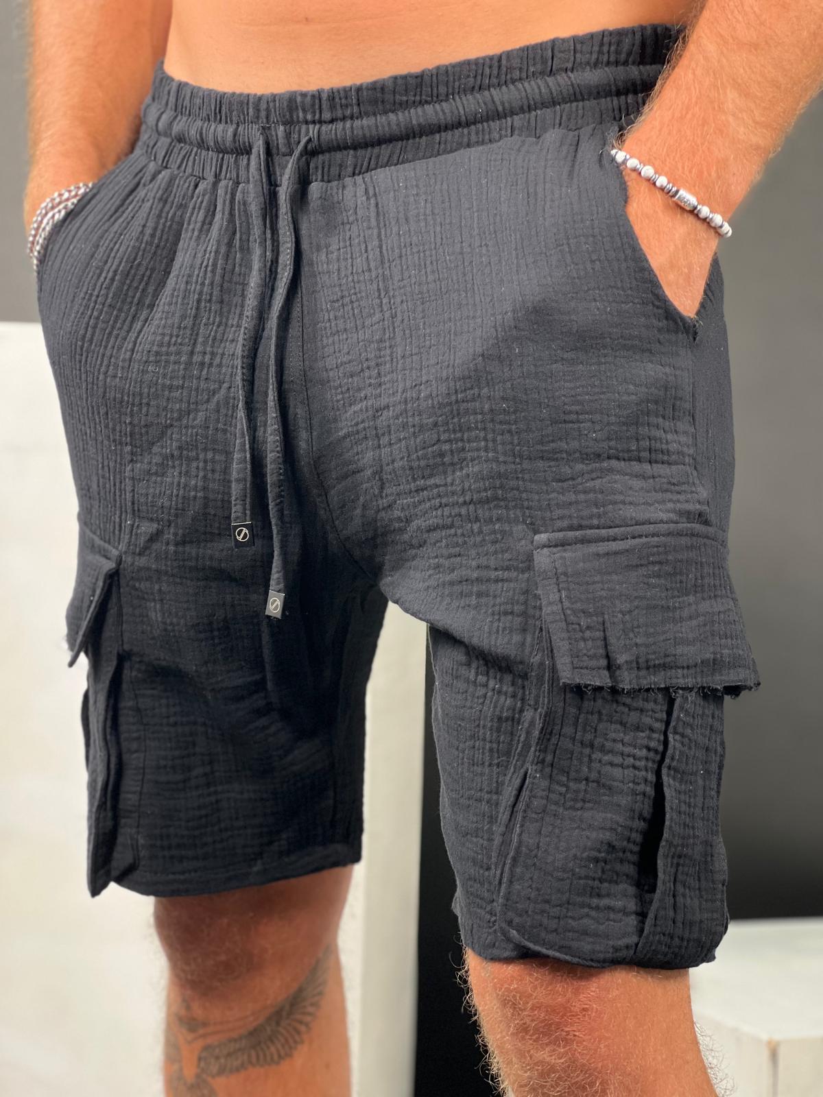 Cargo Short linen for men from the Soliton Collection.