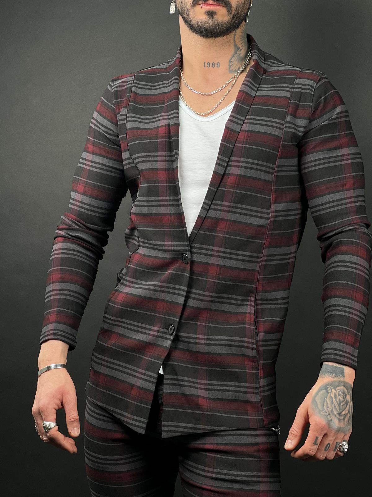 Classic Stretch Check Blazer