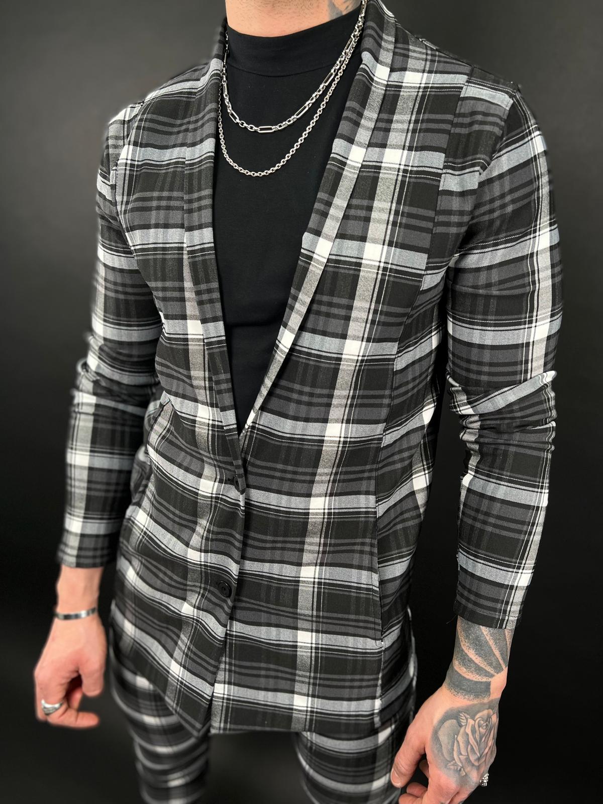 Classic Stretch Check Blazer