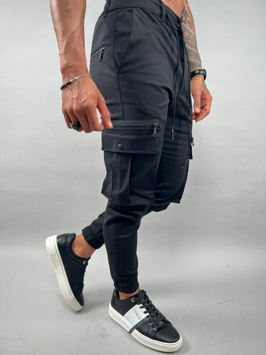 Men's cargo pants made from elegant fabric Model EM-16