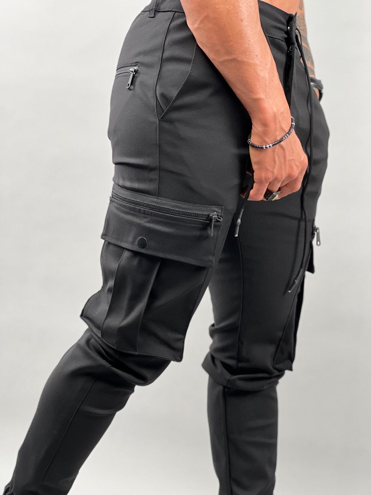 Men's cargo pants made from elegant fabric Model EM-16