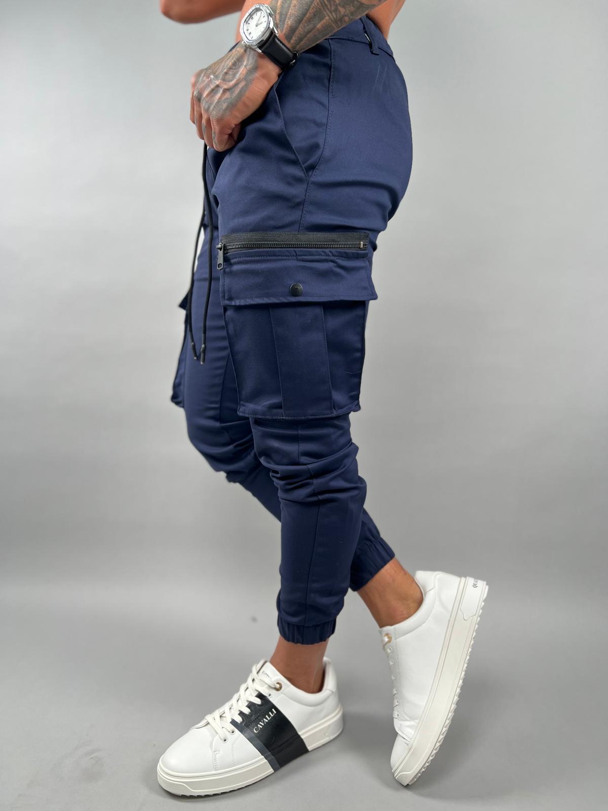 Men's cargo pants made from elegant fabric Model EM-16