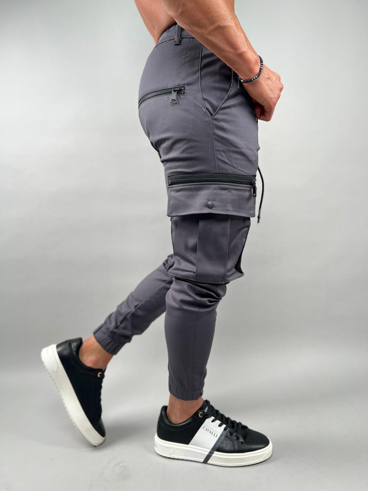 Men's cargo pants made from elegant fabric Model EM-16